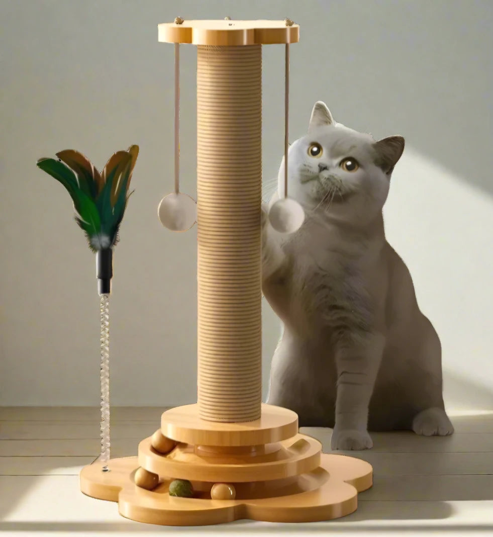 Interactive Rotatory Cat Scratcher: Purr-fect Exercise and Furniture Shield Cat Scratcher My Store ultimate-cat-scratcher-play-post