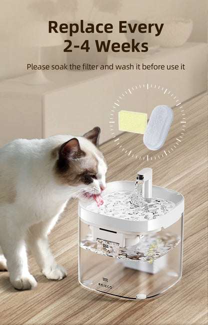 ROJECO Water Fountain Replaceable Filter Only for Transparent Cat Water Fountain for Cats Drinkers Pet Dog Water Purifier Filter  Rojeco rojeco-water-fountain-replaceable-filter-only-for-transparent-cat-water-fountain-for-cats-drinkers-pet-dog-water-purifier-filter