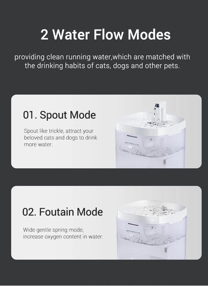 ROJECO Automatic Cat Water Fountain Smart Pet Water Dispenser with Pump for Dog Rechargeable Drinking Filter Cat Drinking Supply  Rojeco rojeco-automatic-cat-water-fountain-smart-pet-water-dispenser-with-pump-for-dog-rechargeable-drinking-filter-cat-drinking-supply