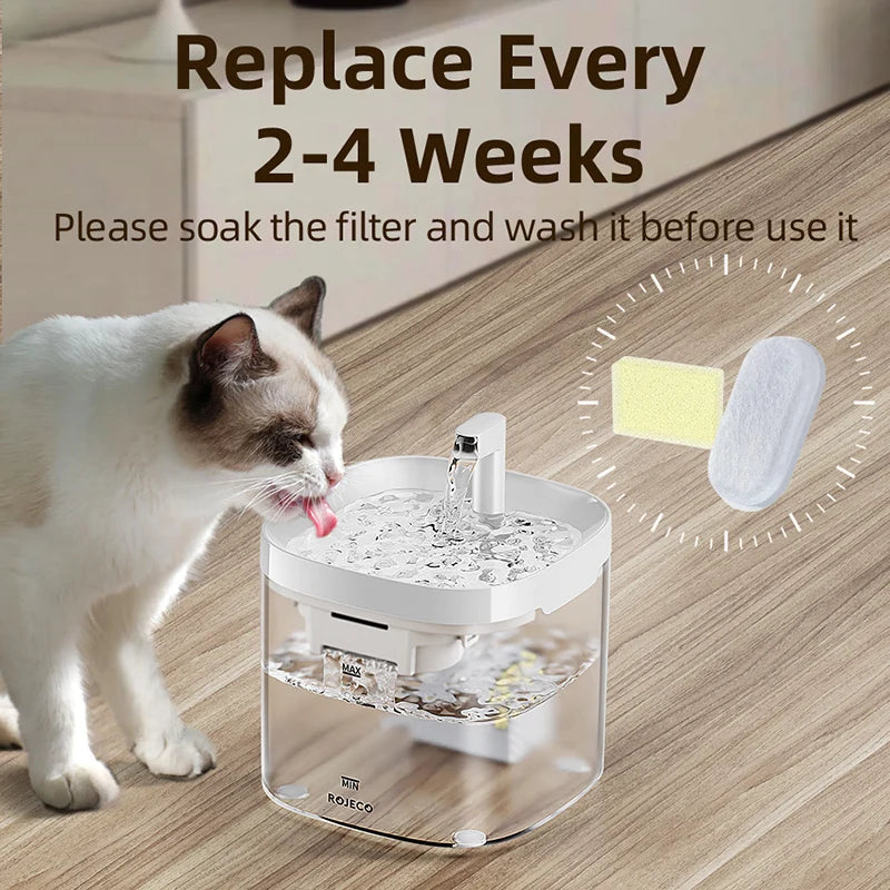 ROJECO Water Fountain Replaceable Filter Only for Transparent Cat Water Fountain for Cats Drinkers Pet Dog Water Purifier Filter  Rojeco rojeco-water-fountain-replaceable-filter-only-for-transparent-cat-water-fountain-for-cats-drinkers-pet-dog-water-purifier-filter