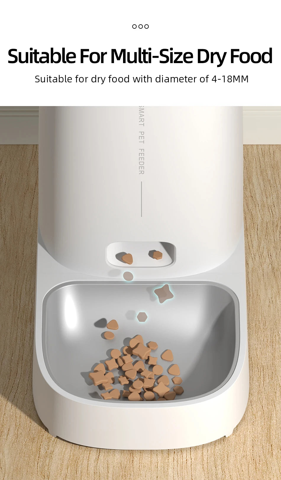 ROJECO Automatic Cat Feeder Pet Smart WiFi Cat Food Kibble Dispenser Remote Control Auto Feeder For Cat Dog Dry Food Accessories  Rojeco rojeco-automatic-cat-feeder-pet-smart-wifi-cat-food-kibble-dispenser-remote-control-auto-feeder-for-cat-dog-dry-food-accessories