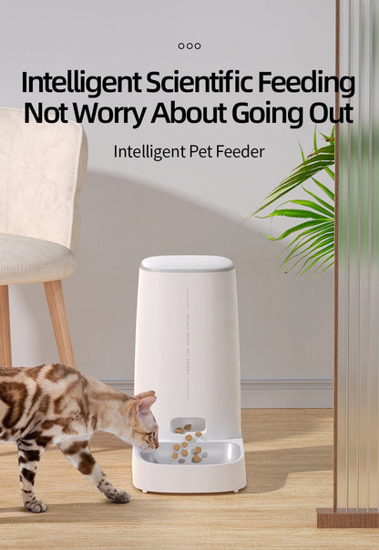 ROJECO Automatic Cat Feeder Pet Smart WiFi Cat Food Kibble Dispenser Remote Control Auto Feeder For Cat Dog Dry Food Accessories  Rojeco rojeco-automatic-cat-feeder-pet-smart-wifi-cat-food-kibble-dispenser-remote-control-auto-feeder-for-cat-dog-dry-food-accessories