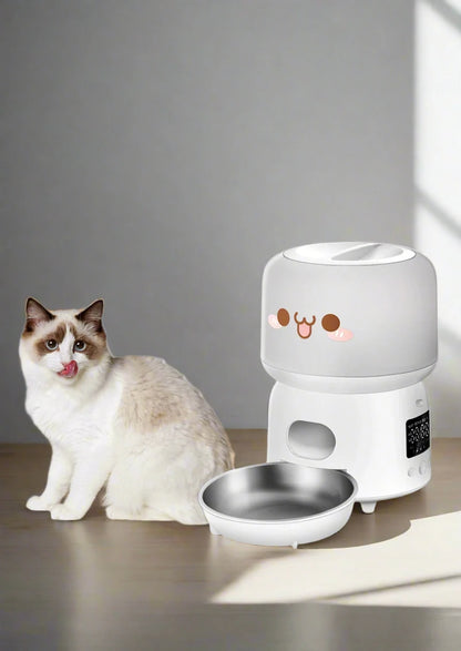 Automatic Pet Feeder | Smart WiFi & Button-Control Food Dispenser for Cats & Dogs Pet feeder Rojeco rojeco-automatic-cat-feeder-3l-smart-pet-food-dispenser-wifi-button-auto-dog-feeder-for-cats-pets-remote-control-feeding-supply