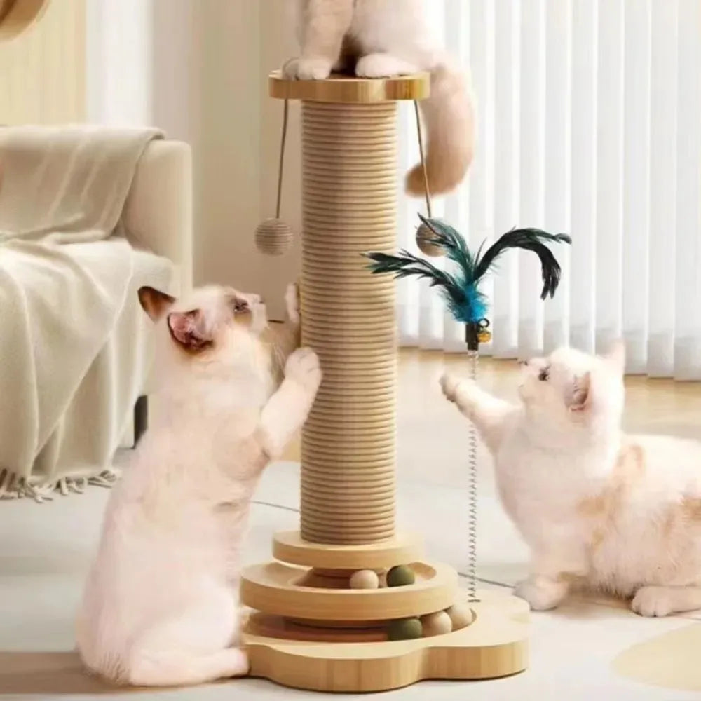 Interactive Rotatory Cat Scratcher: Purr-fect Exercise and Furniture Shield Cat Scratcher My Store ultimate-cat-scratcher-play-post