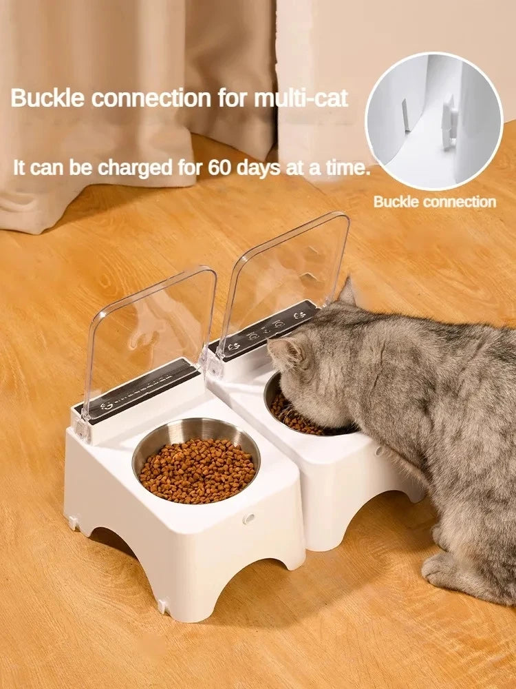 Smart Cat Bowl Pet Feeder Bowl Cat Dog Food Feeder Infrared Sensor Auto Open Cover Smart Feeder Anti-mouse Cat Food Dispenser  Paws smart-cat-bowl-pet-feeder-bowl-cat-dog-food-feeder-infrared-sensor-auto-open-cover-smart-feeder-anti-mouse-cat-food-dispenser