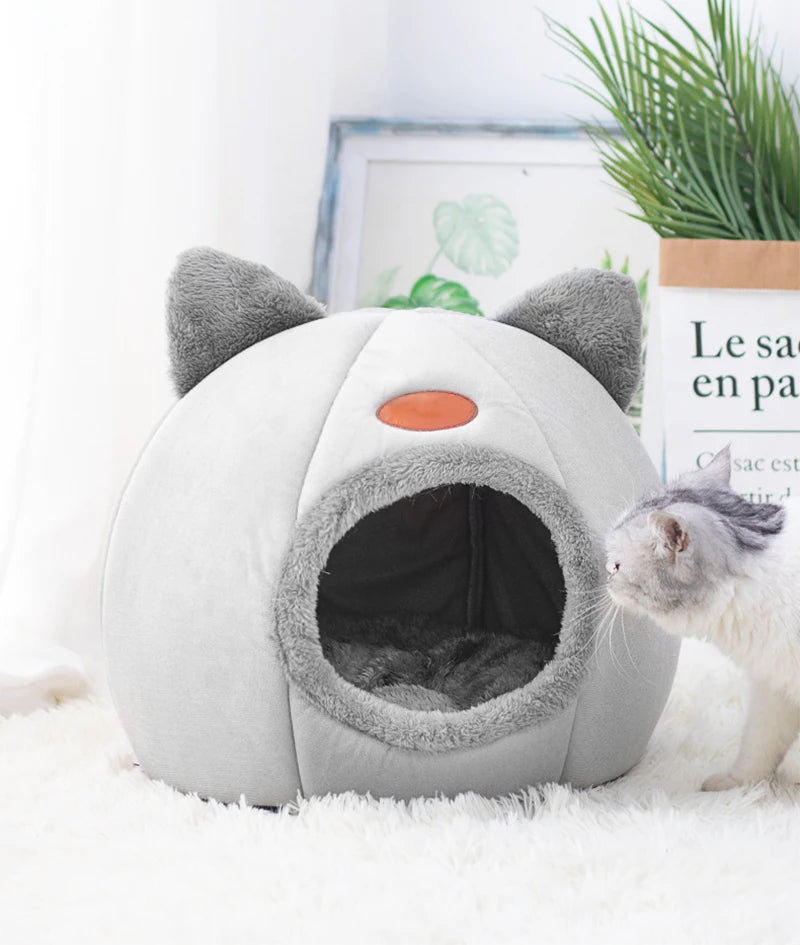 Plush Pet Haven Cave: The Ultimate Sanctuary of Comfort Pet Accessories Paws new-deep-sleep-comfort-in-winter-cat-bed-iittle-mat-basket-small-dog-house-products-pets-tent-cozy-cave-nest-indoor-cama-gato