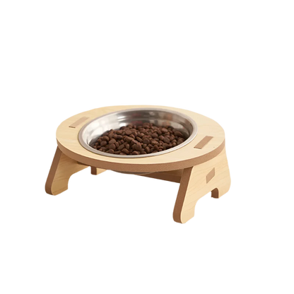 Cat Double Bowl with Wooden Stand  My Store cat-double-bowl-becoming-cat-and-child-bowl-anti-overturning-cat-food-bowl-stainless-steel-pet-bowl-wooden-stand-small-and-mediu